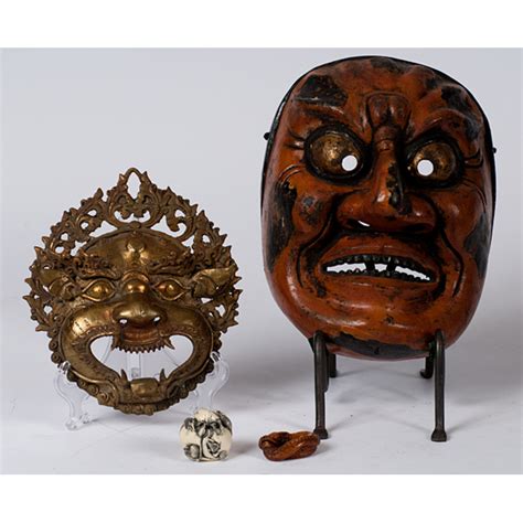 japanese masks and netsukes cowan s auction house the midwest s most