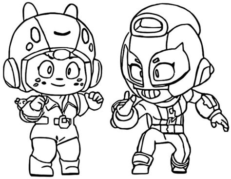 Explore origin 0 base skins used to create this skin. Coloring page Brawl Stars : Bea and Max 47 | Star coloring pages, Coloring pages, Pokemon tattoo