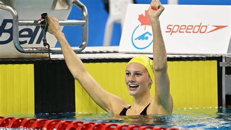 summer mcintosh breaks second world record in five day span at canadian swimming trials team