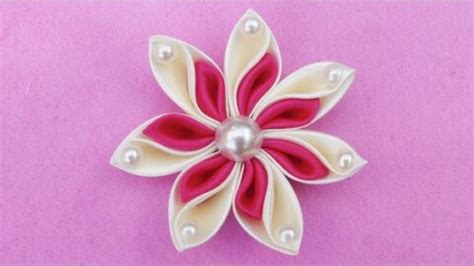 15 Beautiful Ribbon Flowers Tutorials The Crafty Blog Stalker