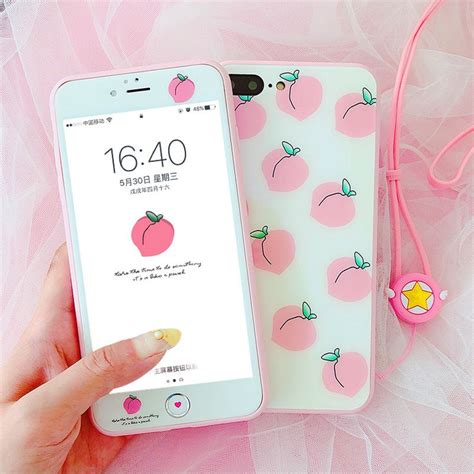 Cute Peach Phone Case For Iphone 66s6plus77plus88px Kawaii