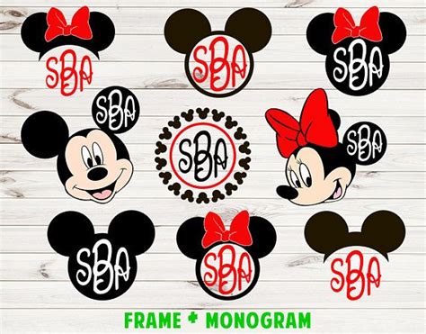 Mickey Mouse Monogram Svg Cricut Fonts Files For Cricut Mickey Mouse