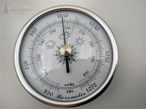 Silver Face Precision Aneroid Barometer 72mm Diameter Round Dial Trac