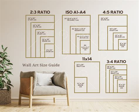 Wall Art Size Guide Frame Size Guide Print Size Guide Etsy Singapore