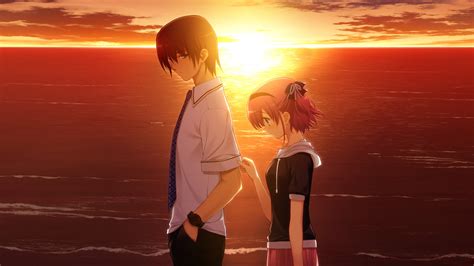 Tapeta Na Monitor Anime Láska Západ Slunce Náladu Večer Anime