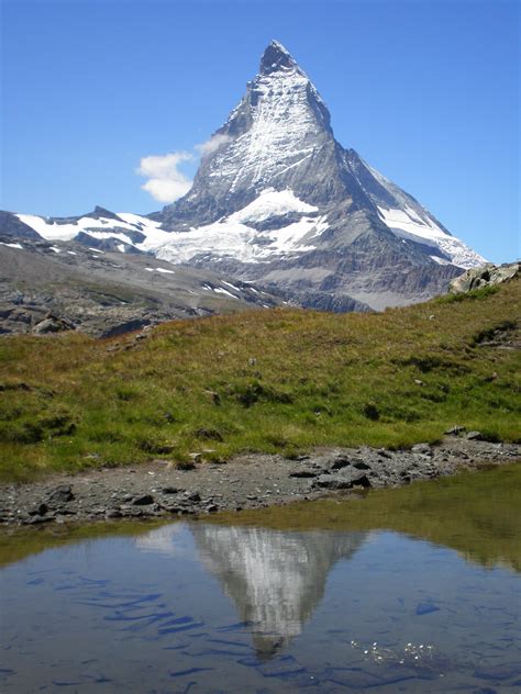 Free Download Hd Wallpaper Mt Matterhorn Under Blue Sky During