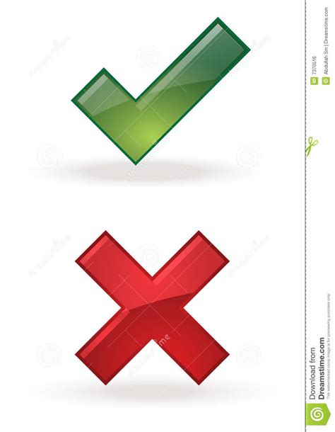 Right and wrong stock vector. Illustration of buttons - 7370516