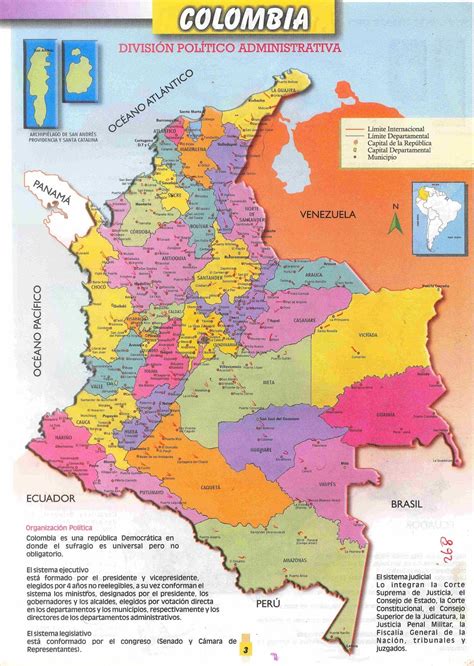 Mapas De Colombia Mapa De La Divisi N Politica Y Administrativa De