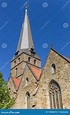 Tower of the Historic Johannis Church in Herford Stock Photo - Image of ...