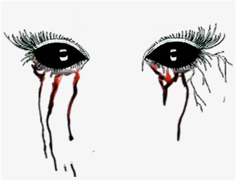 Download Ftestickers Eyes Blood Bloodytears Horror Creepy Savedf Demon Black Eyes Png