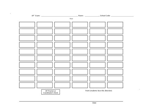 Editable Table Seating Chart Template