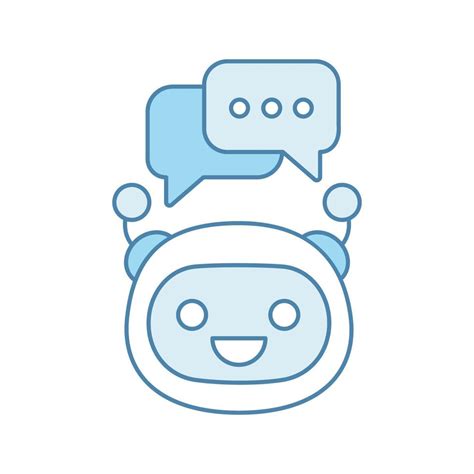 Chatbot With Speech Bubbles Color Icon Modern Robot Talkbot Typing Answer Online Support