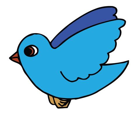 Sky Blue Bird Clipart Png Bird Flying Coloring Page Transparent Png