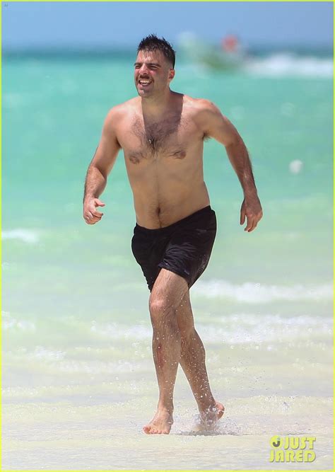 Zachary Quinto Miles McMillan Go Shirtless During Mexican Beach Vacay