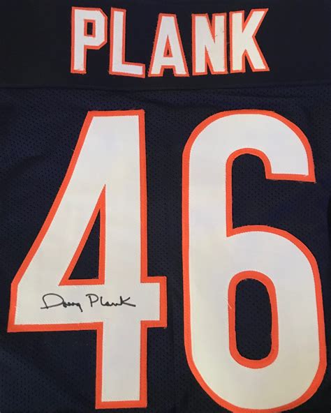 Doug Plank Signed Navy Chicago Jersey Chicagoland Sports Appearance