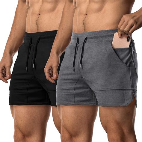 Everworth Mens Solid Gym Workout Shorts Bodybuilding Running Fitted