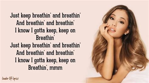 Ariana Grande Breathin Lyrics Youtube
