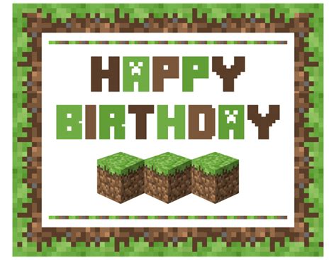 Free Minecraft Party Printables From Printabelle Minecraft Birthday