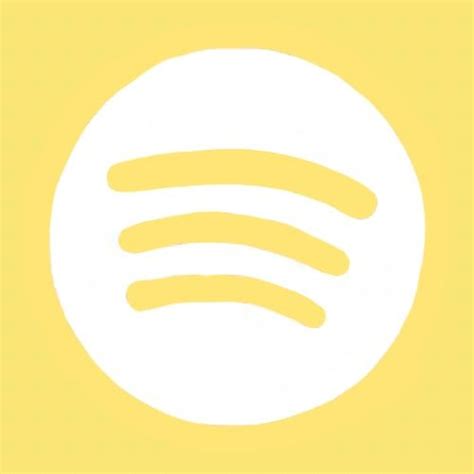 Yellow Spotify Icon In 2021 App Icon Themes App Spotify Logo