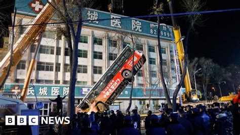 China Sinkhole Six Killed As Ground Swallows Bus Bbc News