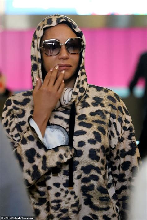 Mel B Goes Wild In Head To Toe Leopard Print As She Arrives In Los Angeles