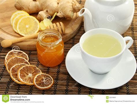 Ginger Tea With Honey And Lemon Stock Image Image 22218561