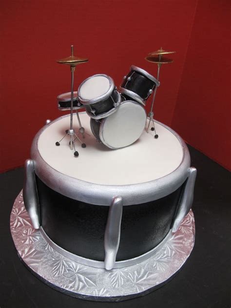 Drum Cake Idea Tartas Musicales Tortas Con Fondant Pasteles De Fondant