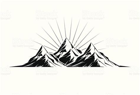 Mountain Peak Silhouette Vector
