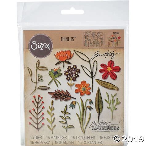 Sizzix Thinlits Dies By Tim Holtz Funky Floral 2 1 Sets