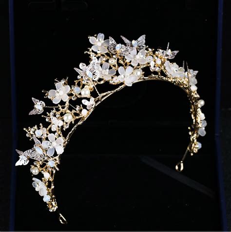 Butterfly Crowngold Crownprincess Crownbridal Crownlv1377