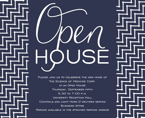 Open House Invitation 9 Examples Illustrator Word Pages