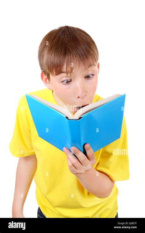 Surprised Kid With The Book Stock Photo Alamy