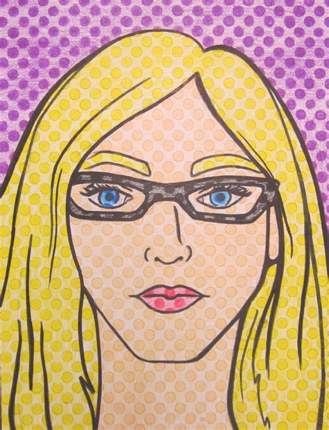 My Teacher Self Portrait Example Lichtenstein Pop Art Portrait Lesson Handout Has Pre Printed