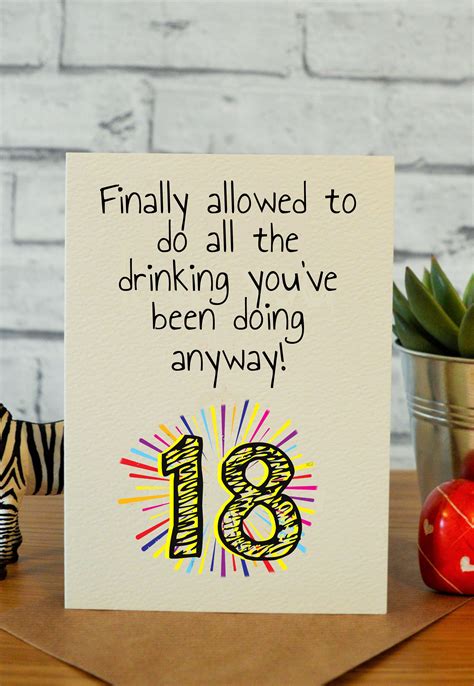 Funny 18th Birthday Cards 18th Birthday Ts 18th T Ideas Lustige Geburtstagskarten 18