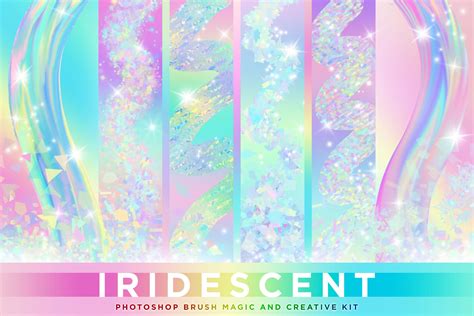 Create Dazzling Iridescent And Holographic Designs Illustrations Patte