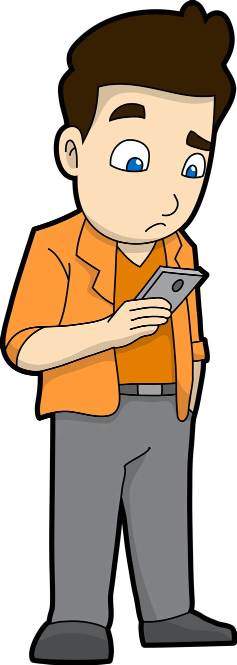 open man on his phone cartoon clipart full size clipart 3562458 pinclipart