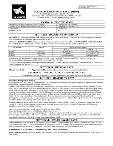 Material Safety Data Sheet Msds Section I · Pdf Filematerial