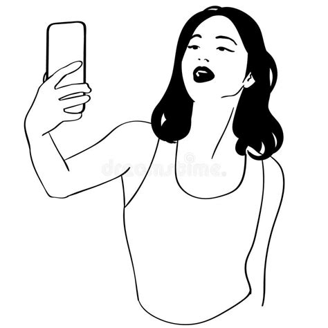 Selfie Girl Vector Illustration By Crafteroks Stock Vector
