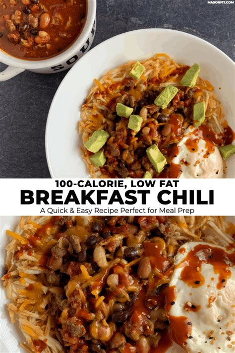 100 Calorie Breakfast Chili With Breakfast Sausage And Bacon