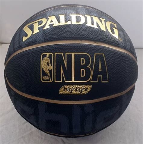 Spalding Gold Highlight Nba Outdoor Basketball Ball Size 7 For Sale