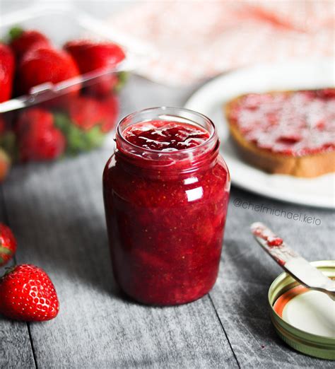 The Best Strawberry Jam Sugar Free And Keto Chef Michael