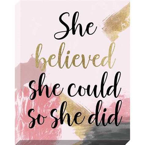 She Believed She Could So She Did Home Decor Sign Wall Hangings Wall