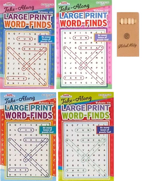 Word Find Puzzle Books For Adults Pack Of 4 Large Print Puzzles Titles