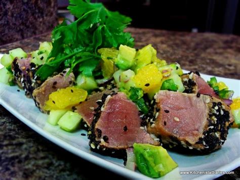 Maybe you would like to learn more about one of these? Sesame Crusted Tuna & Orange, Cucumber & Avocado Salsa ...