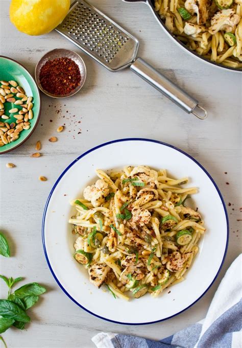 Caramelised Cauliflower Pasta With Caper Butter Lazy Cat Kitchen