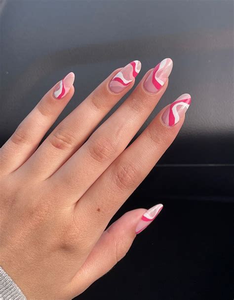 Swirl Nails Design Lines Spring Summer Designs Fall Acrylic Nails