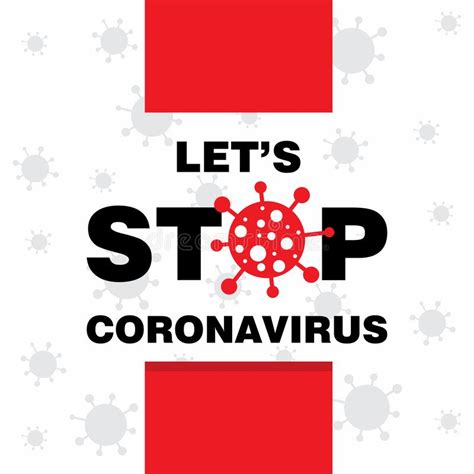 Let S Stop Coronavirus Poster Stock Vector Illustration Of Covid Recovered 177602622