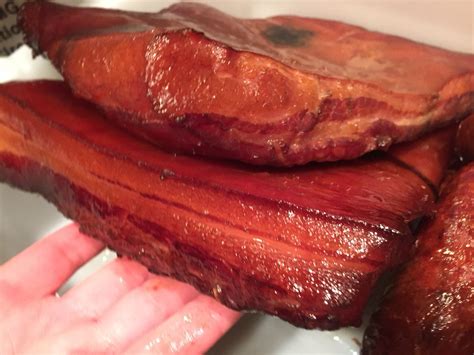 Homemade Bacon Straight From The Smoker Smoking Meat Asian Recipes