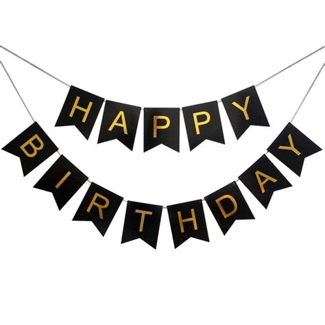 1 Set Paper Happy Birthday Party Bunting Banner Decorations Hanging