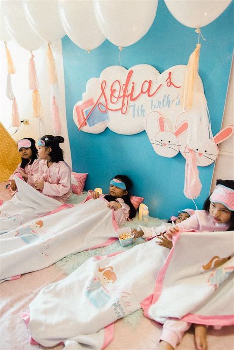 Pajama Slumber Party Karas Party Ideas Girls Birthday Party Ideas Sleepover Sleepover